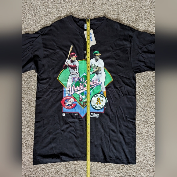 NWT Vintage Reds Oakland A's 1990 World Series T-Shirt XL Single Stitch Canseco - Picture 4 of 11